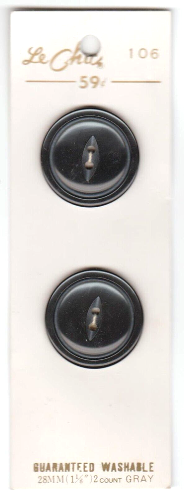 Le Chic Buttons #106 Gray Size 28mm (1 1/8")