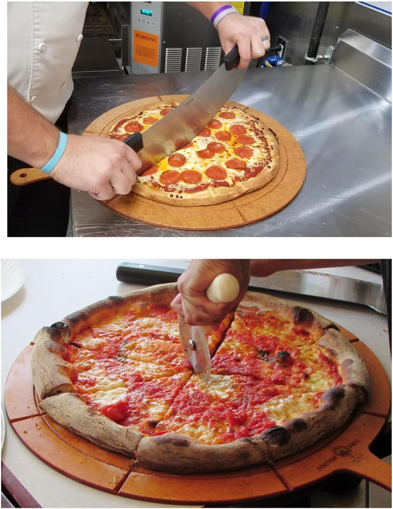 Single-Side Equal Slice Guide - 19” Diameter Padl for 16” Pizza, 6-Slice Portion