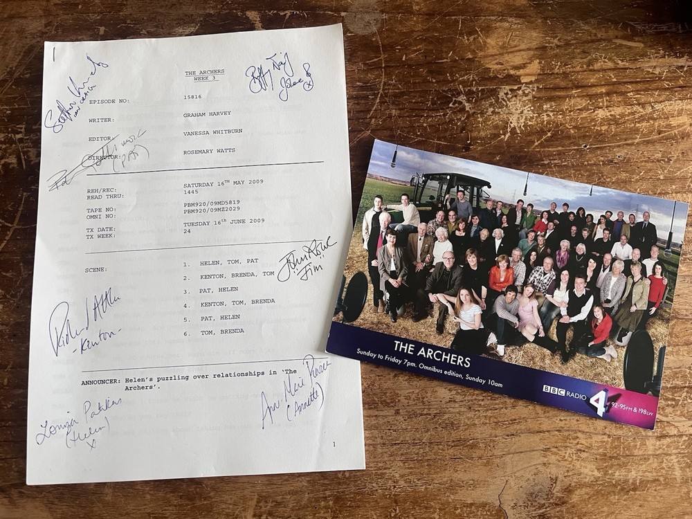 The Archers BBC Radio 4 Signed Script (2009) – Multi Cast Autographs