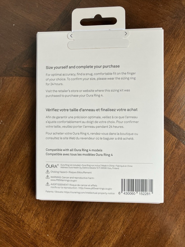 Oura Ring 4 Sizing Kit
