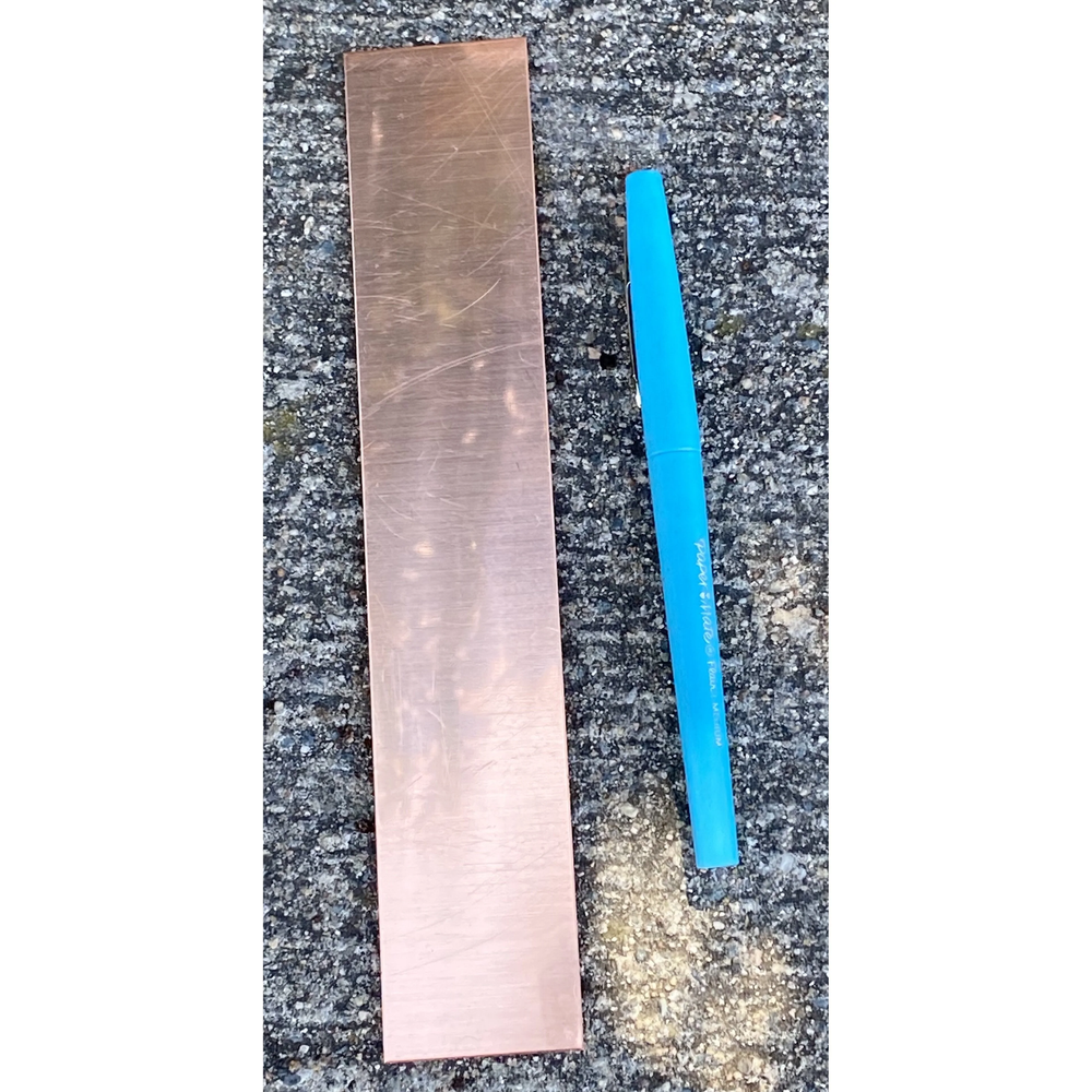 Rectangular Copper Blank Bookmark/ Stamping Blank 2"x8" (16oz copper aprox 24 ga