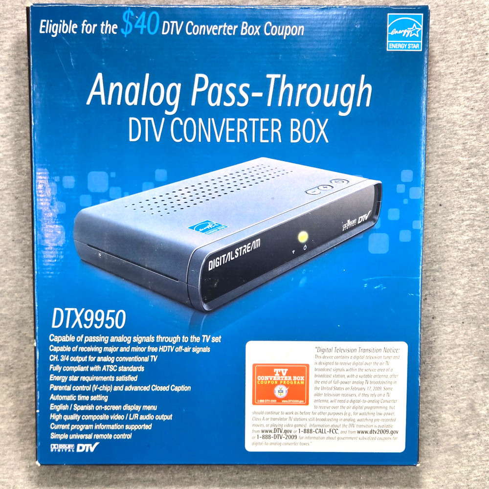 DTX9950 Digital Stream Analog Pass-Through DTV Converter Box