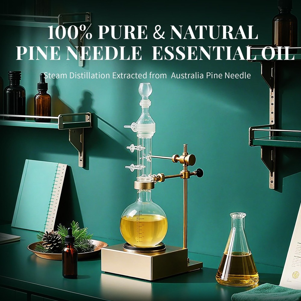 SU JUABA 4 Fl Oz Pine Needle Essential Oil, 100% Natural Aromatherapy Diffuser