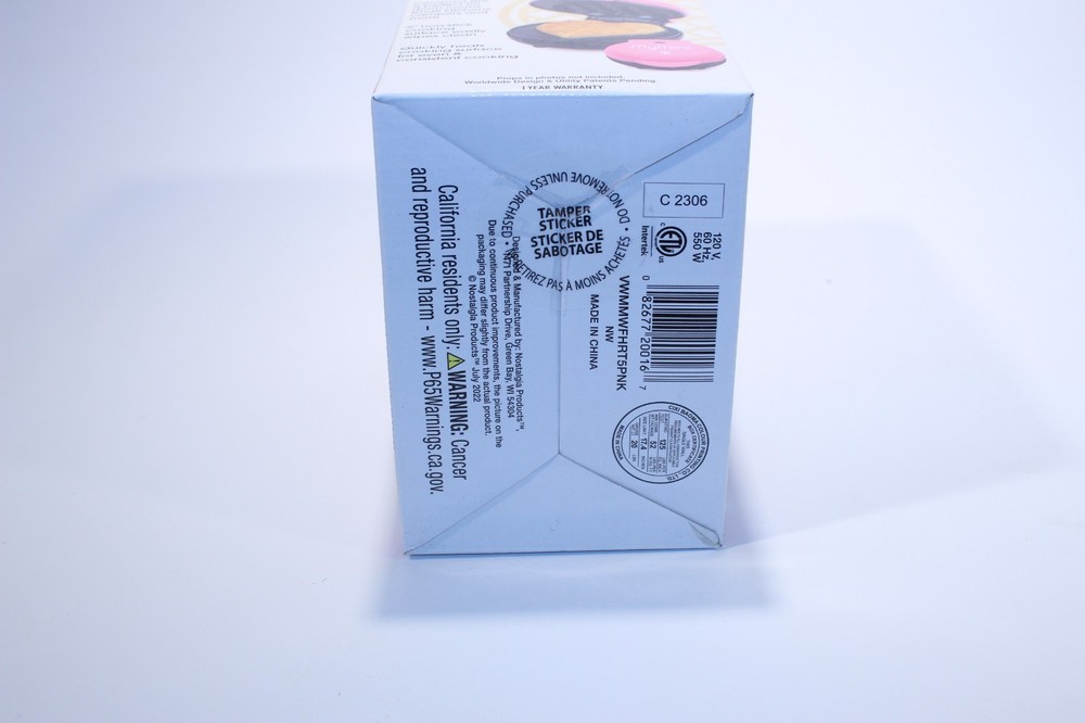 Compact Waffle Maker Heart Shaped MyMini Nostalgia Small Space Non Stick Surface