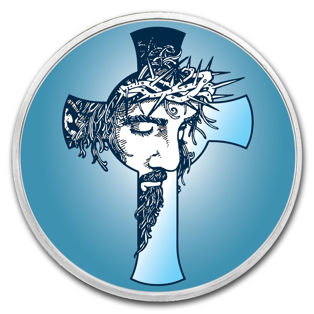 1 oz Silver Colorized Round - APMEX (Jesus Christ)