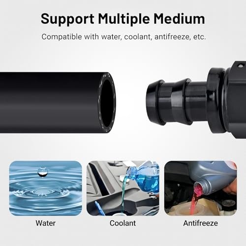 3/8" Heater Hose Coolant Radiator Straight 100PSI SAE 20R3 10FT Black 3/8 10FT