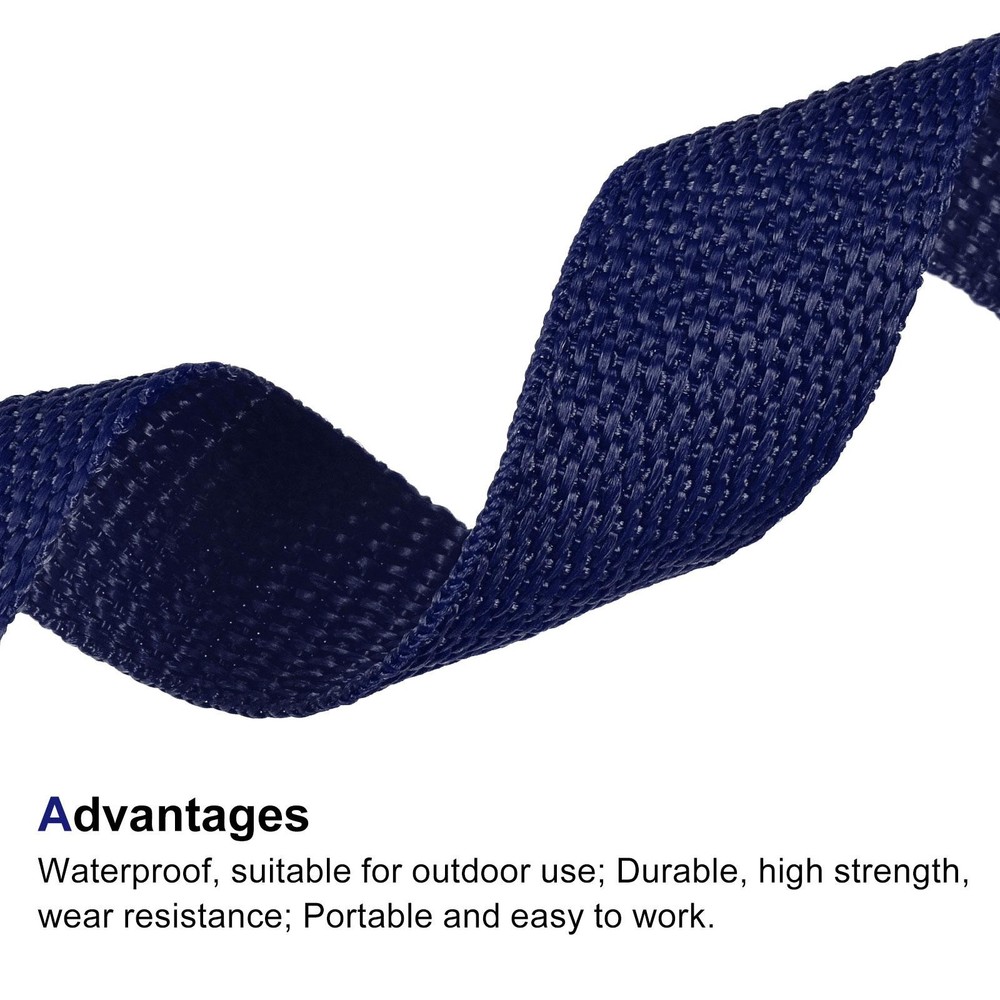 Lightweight Polypropylene Webbing Strap 1" 50 Yards Blue Strapping
