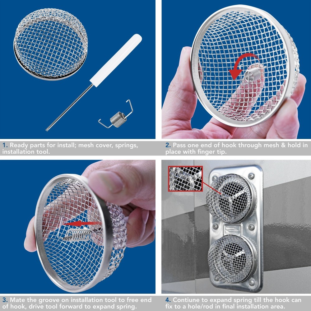 RV Insect Pest Vent Screen for Furnace and Water Heater Stainless Steel Trailer