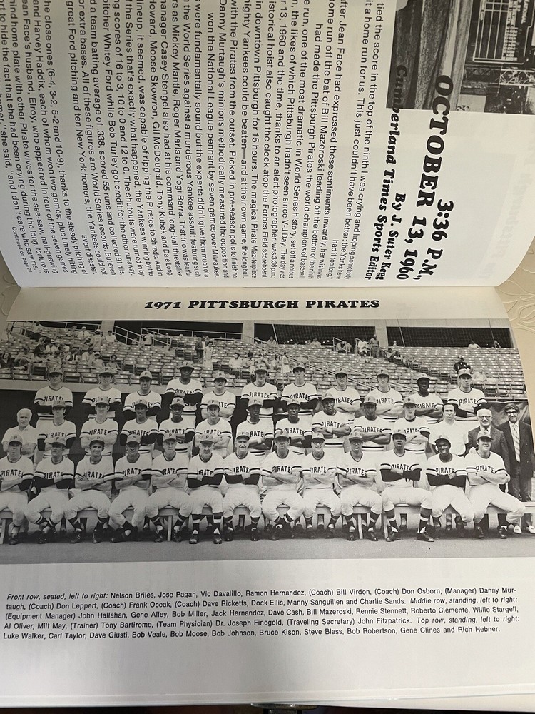1971 World Series Program. Pirates at Baltimore.