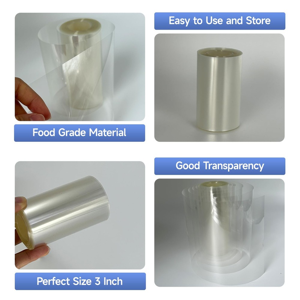 2 PCS 3x394 inch Cake Collars Transparent Acetate Sheet Roll for Baking