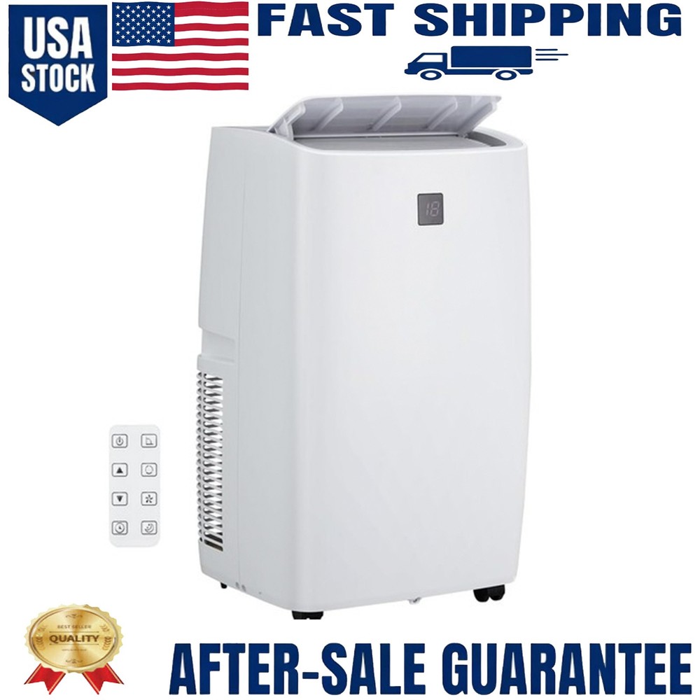 Versatile Portable Air Conditioner 14000 BTU Cooling Dehumidifier Fan Sleep Mode