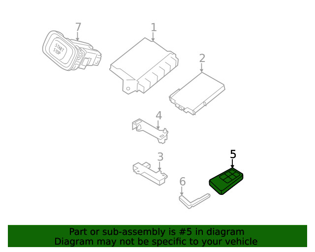 Genuine Volvo Keyless Entry Transmitter 30659637