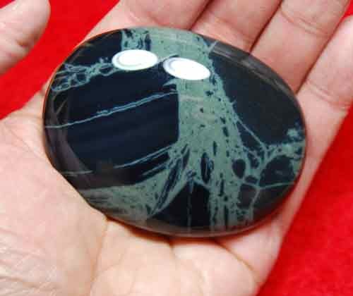 Spider Obsidian Soap-Shaped Palm Stone #3