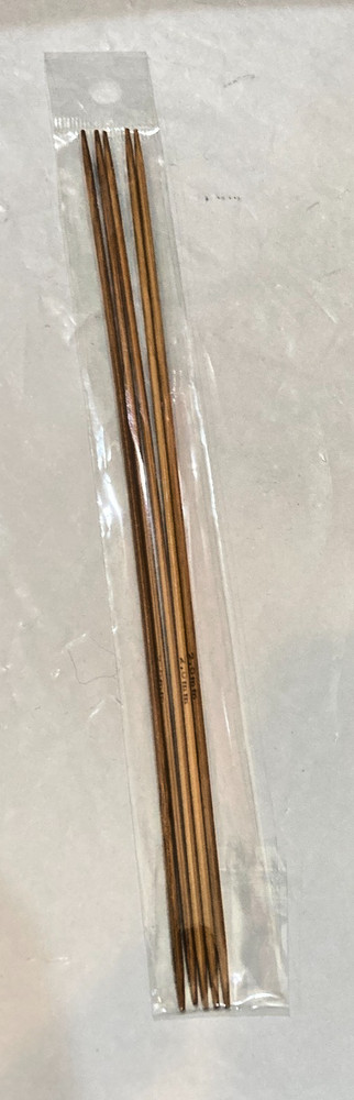 Bamboo Double Pointed Knitting Needles - Choose Size, 5 needles per package
