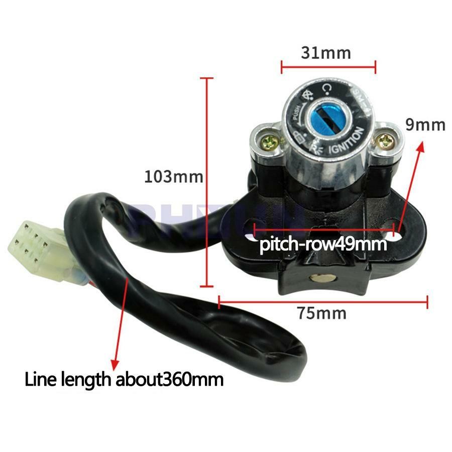 Motorcycle Aluminium Alloy Modified Ignition Key Lock Set Kit Switch Universal