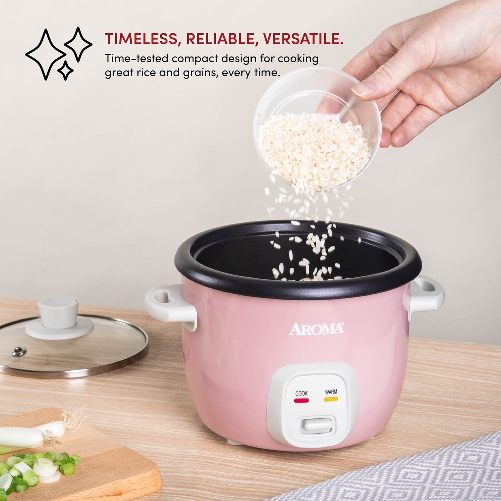 4-Cups Cooked / 1Qt. Rice & Grain Cooker White