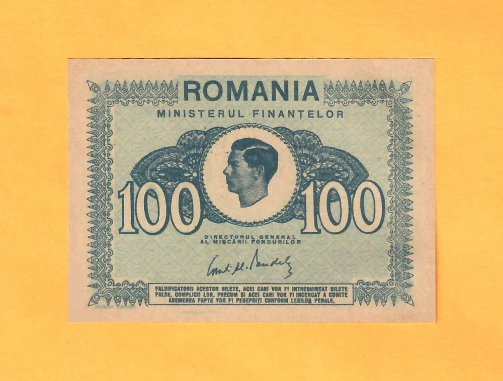 ROMANIA-100 LEI-1945-PICK 78 ,  LOT 11 , UNC .
