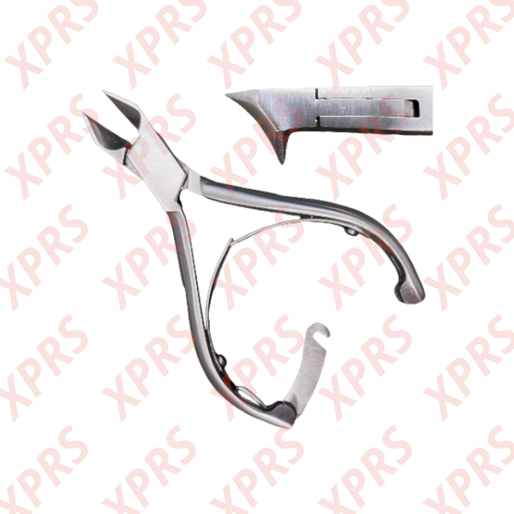Nail Nippers, 4.5", Half Moon Shape Jaws, Stainless