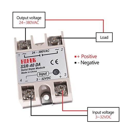 3pcs Solid State Relay SSR-40DA Single Phase Solid State Relay 3pcs SSR-40DA