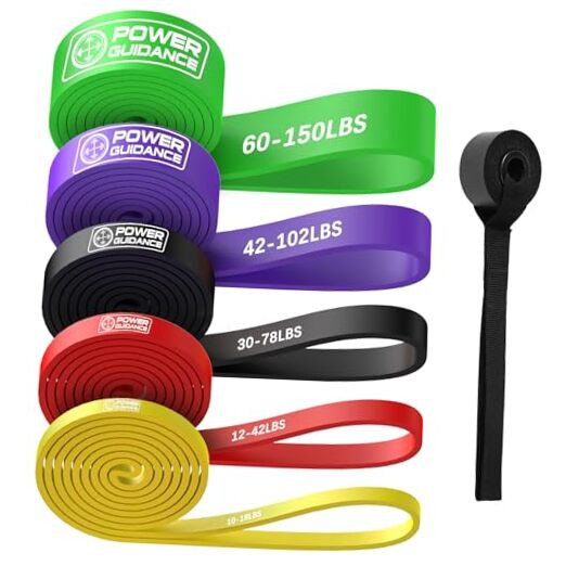 Resistance Bands, Set of 5 Pull Up Bands, Pull Up Assistance Bands, Exercise
