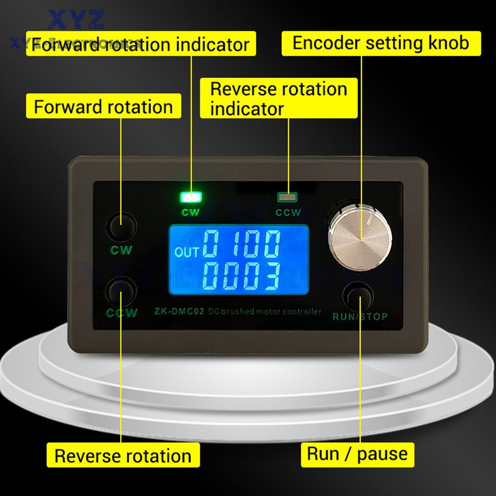 12-30V DMC02 DC Motor Controller Forward/Reverse Delay Cycle Speed Regulation