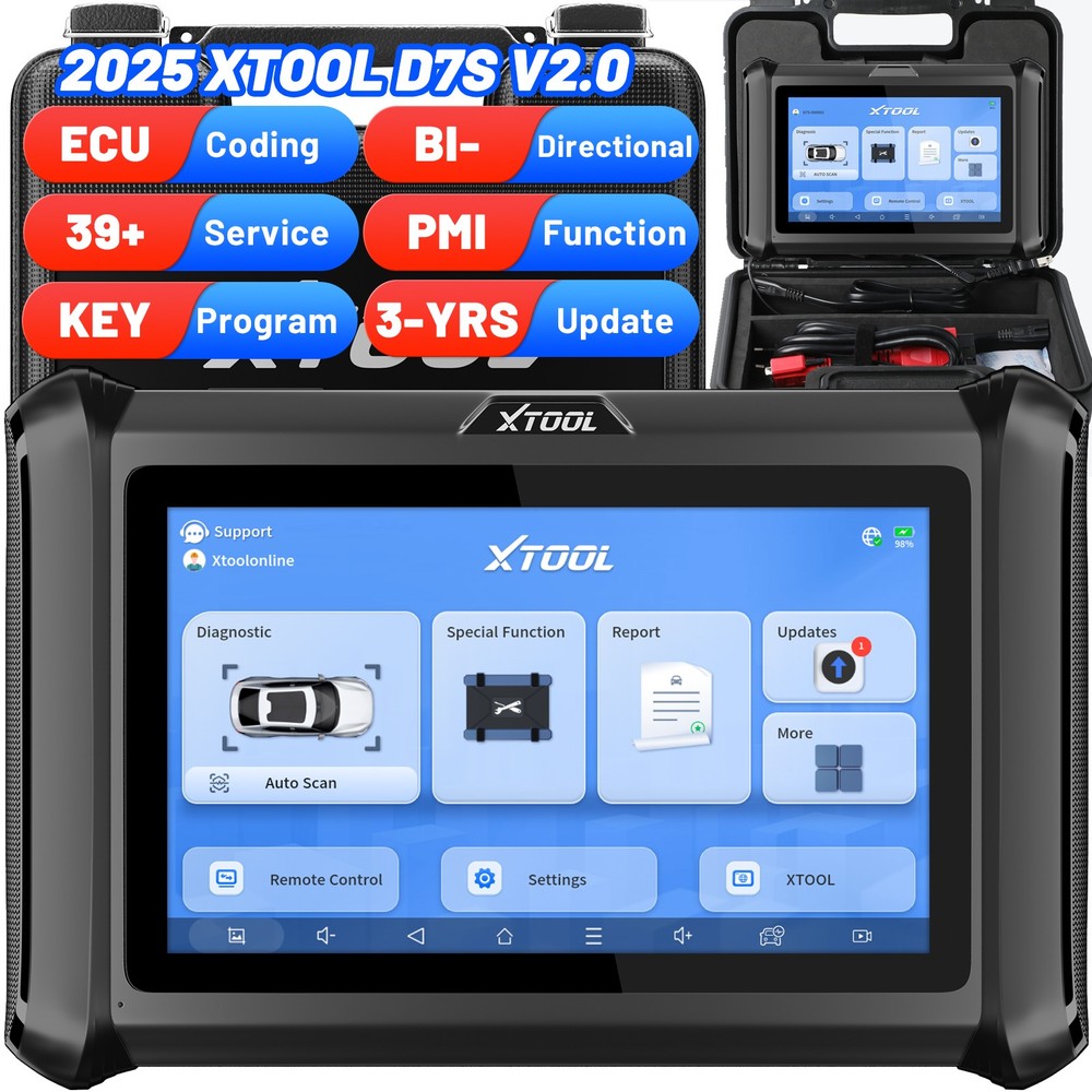 XTOOL D7S V2.0 Auto Full System Diagnostic Bidirectional Scanner Key Programmer