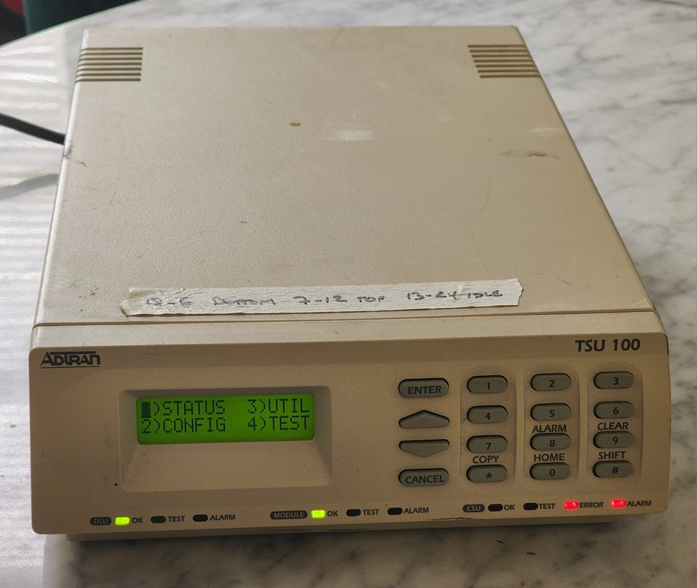 ADTRAN TSU 100 - Powers On No Further Testing