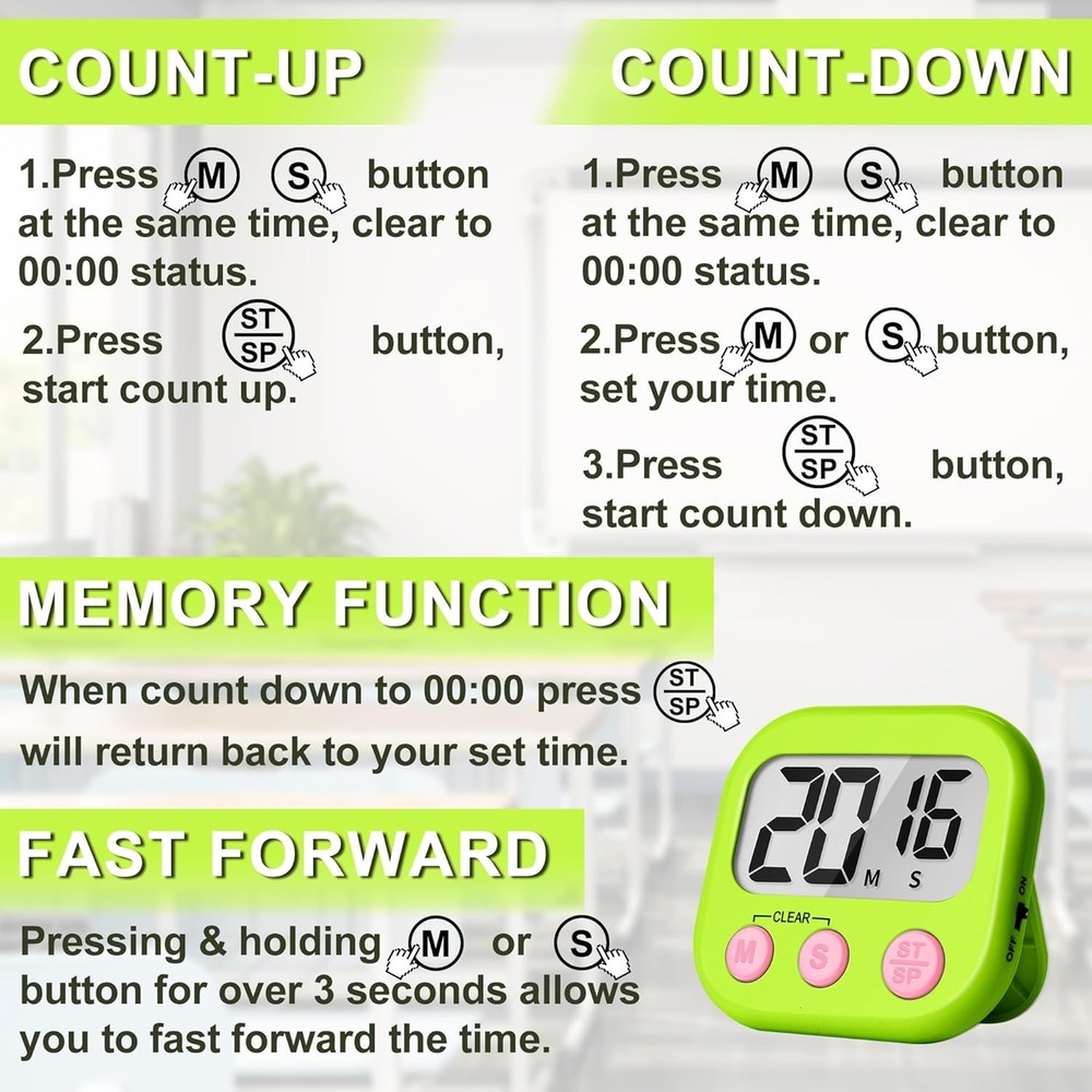 Classroom Timer for Kids Teachers 2 Pack Digital Timers