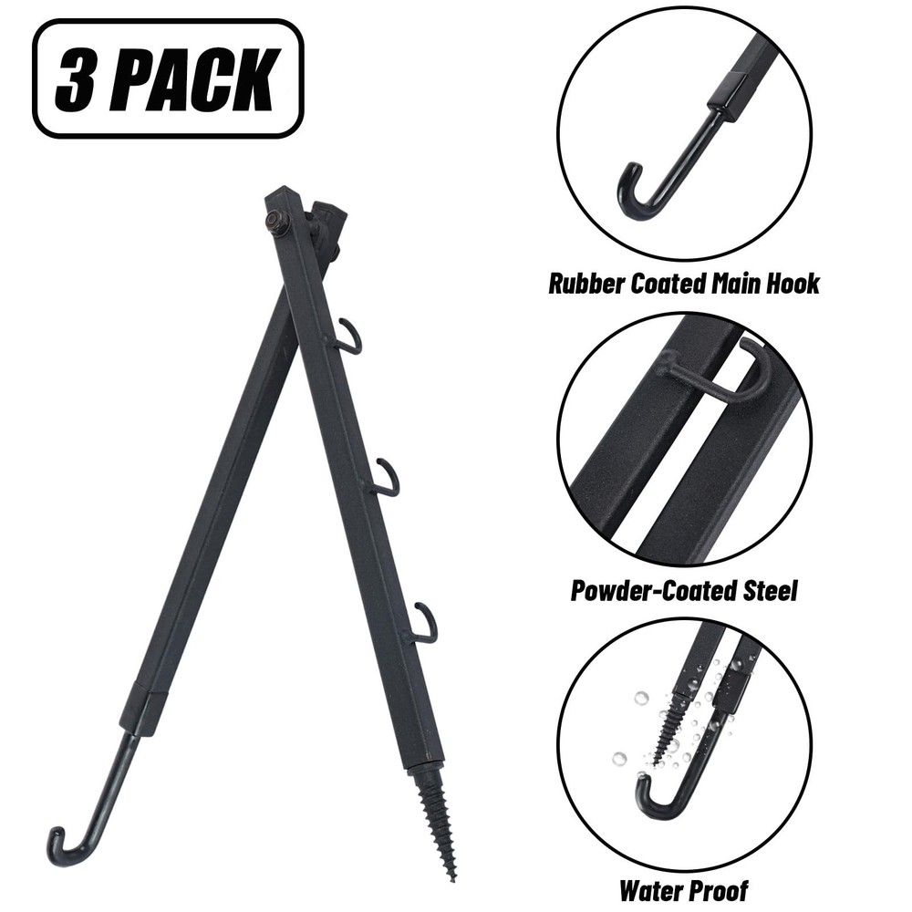 Tree Stand Bow Hanger Gear Holder Accessory Hook - Pack of 3