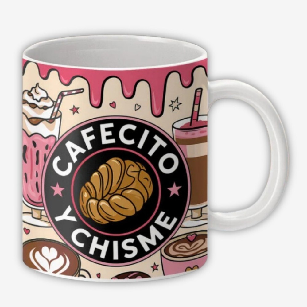 Cafecito y Chisme 11oz Ceramic Coffee Mug