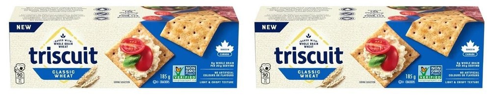 Triscuit, Classic Wheat Crackers, Light and Crispy Texture, 185g (2 Pack)