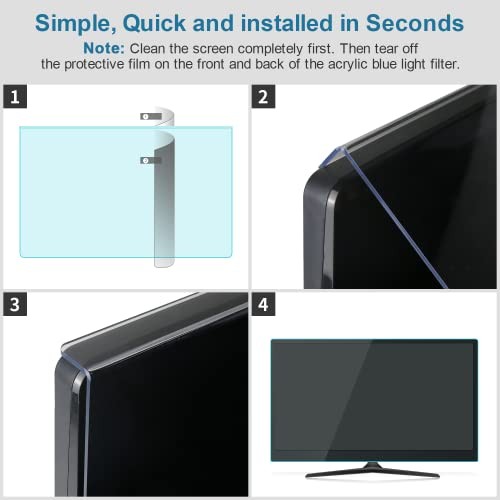 32 Inch Blue Light Blocking Screen Protector Panel, Eye 31.5-32 inch monitors