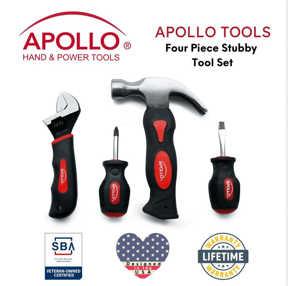 Apollo Tools Four Piece Stubby Tool Set - DT0240