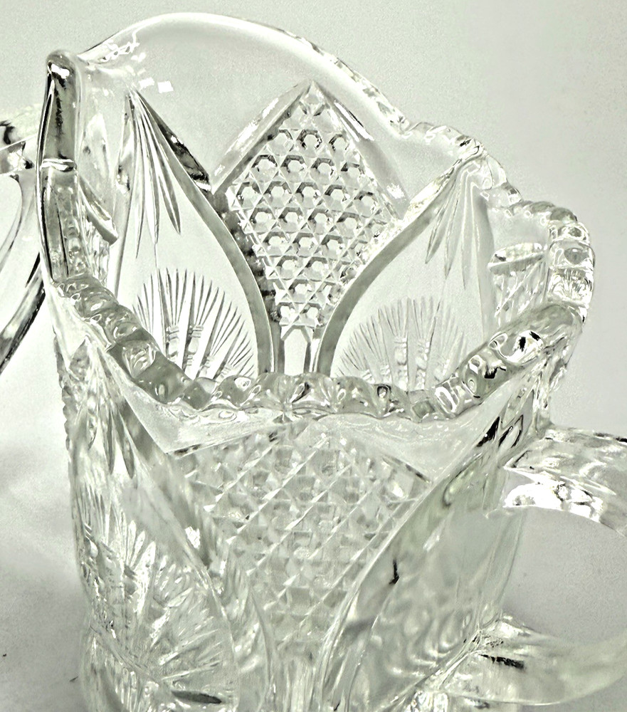 EAPG Glass Cream & Sugar Set