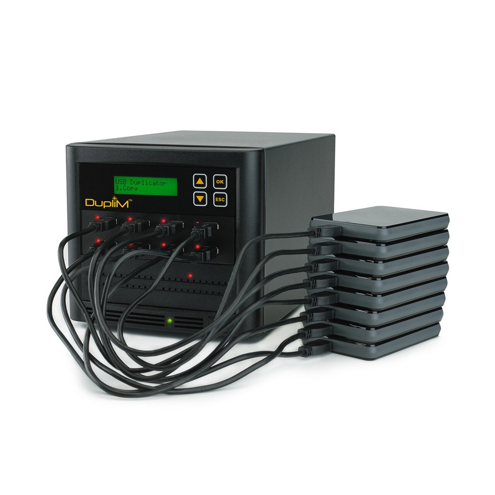 DupliM 1:7 USB Flash Drive Duplicator Stand-Alone & Ext USB 2.5" HDD Cloner