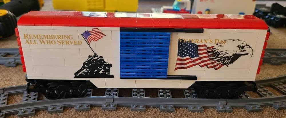 Custom Train Custom Veterans Boxcar -PLEASE READ ITEM DESCRIPTION-