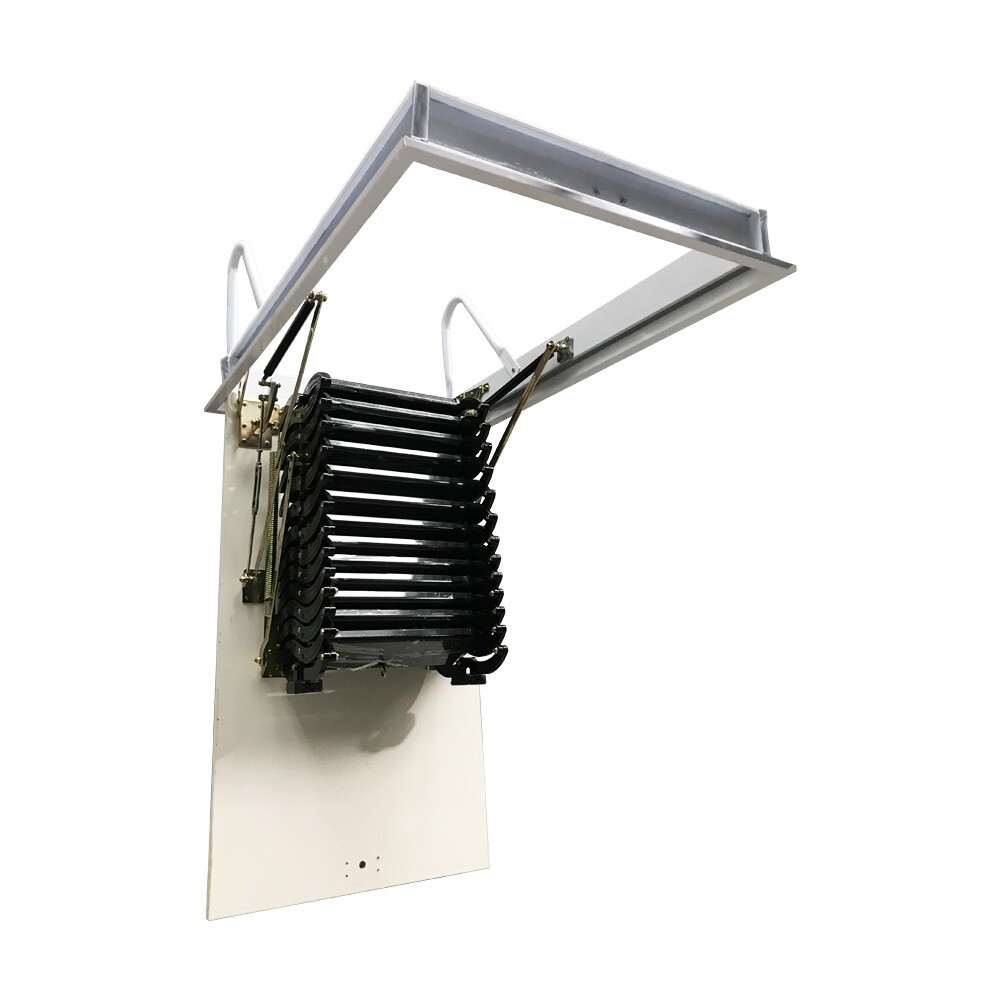 PreAsion Hidden Telescopic Folding Attic Pull Down Ceiling Ladder 10.5ft 13 Step