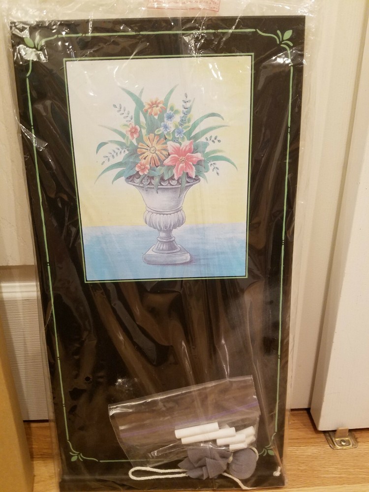 Chalkboard Decorative Message Board 10.5" x 20" Hanging Board Excellent!