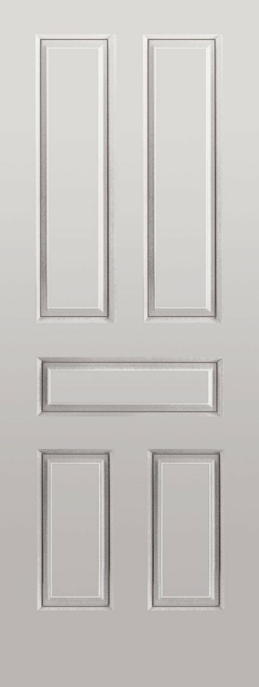Primed 5 Panel Traditional Raised Panel Stile & Rail Solid Core Interior Doors