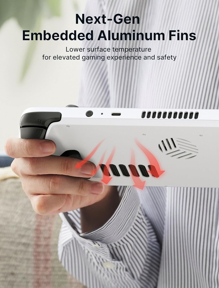 Back Plate Vents Version Compatible with Steam Deck LCD, DIY Replacement Full...