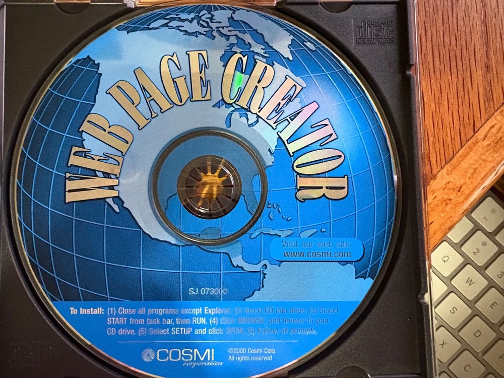 Cosmi Web Page Creator (2000 CD Software) SJ 073000
