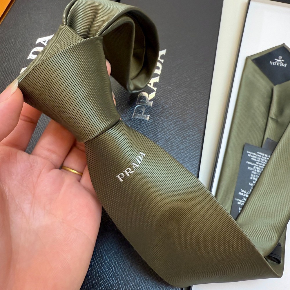 Prada logo tie