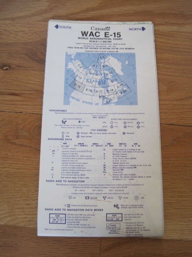 Aeronautical Chart Houston 1991 Vintage