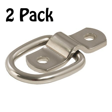 Stainless Steel D-ring Tiedown Anchors 3,500 lb. Capacity Tie Downs 2-Pack