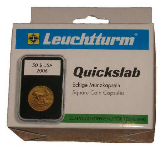 Pack of 5 Lighthouse 32mm QuickSlab Rectangular Graded Coin Slabs