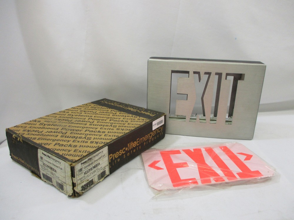 *NEW* PRESCOLITE EMERGENCY XD2RENBBA COMPASS DIECAST EXIT SIGN