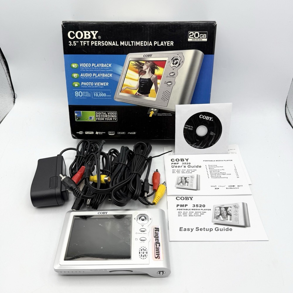 COBY PMP3520 Digital Video Recorder Multimedia Player AV RCA INPUT 20GB *READ*