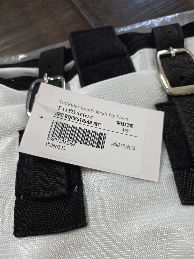 TuffRider Comfy MESH Fly Sheet 48 White