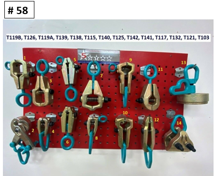 SET#58 HEAVY DUTY AUTO BODY FRAME MACHINE 14 PIECE SUPER PULLING TOOLS CLAMPS