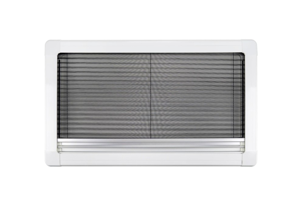 500 x 450 mm Hinged Camper Van Window with Blinds / Double Walled / 3 Frames